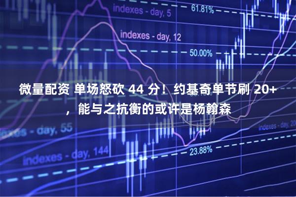 微量配资 单场怒砍 44 分！约基奇单节刷 20+，能与之抗衡的或许是杨翰森