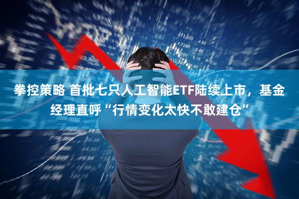 拳控策略 首批七只人工智能ETF陆续上市,基金经理直呼“行情变化太快不敢建仓”